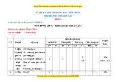 Đề thi cuối kì 1 Toán 11 Chân trời sáng tạo - Đề 6