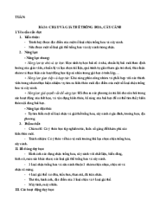Giáo án Bài 4 Công nghệ lớp 4 Cánh diều: Chậu và giá thể trồng hoa, cây cảnh