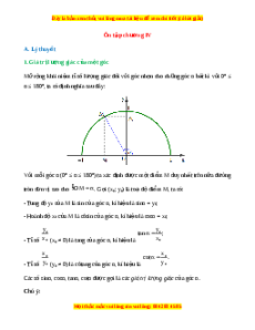 Tổng hợp lý thuyết Toán 10 Chân trời sáng tạo Chương 4
