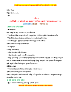 Giáo án Luyện tập (Trang 26) Toán lớp 2 Cánh diều