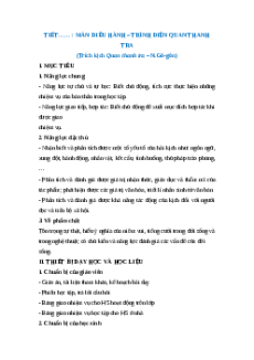 Giáo án Màn diễu hành - trình diện quan thanh tra Ngữ Văn 12 Chân trời sáng tạo