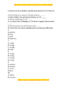 Đề thi cuối kì 1 Tiếng Anh 7 Global success (Đề 2 kèm file nghe)