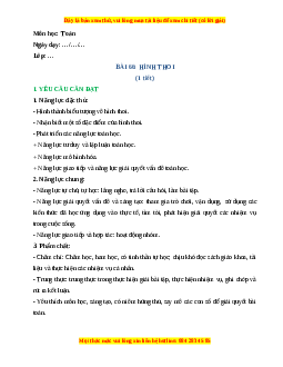 Giáo án Hình thoi Toán lớp 4 Cánh diều
