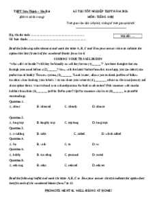 Đề thi thử tốt nghiệp Tiếng Anh 2025 THPT Sơn Thịnh - Yên Bái