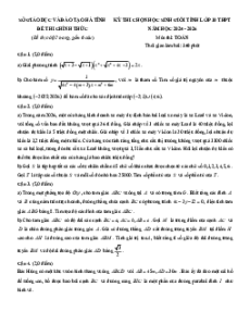 Đề thi HSG Toán 10 năm 2025-2026