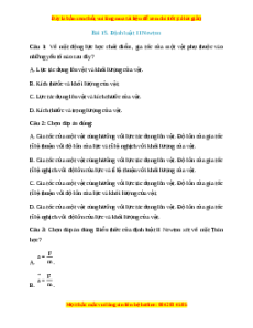 Trắc nghiệm  Định luật 2 Newton Vật lí 10 Kết nối tri thức
