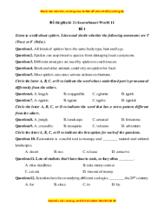 Đề thi giữa kì 2 Tiếng Anh 11 Ilearn smart world (Đề 1 kèm file nghe)
