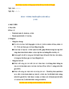 Giáo án Bài 9 Lịch sử 7 Chân trời sáng tạo: Vương triều hồi giáo Đê - li (phiên bản 2)