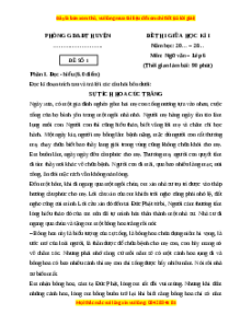 Đề thi giữa kì 1 Ngữ văn 6 Chân trời sáng tạo (đề 1)