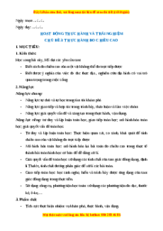 Giáo án Chủ đề 3: Thực hành đo chiều cao Toán 8 Cánh diều