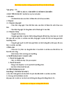 Giáo án Bài 15 Công nghệ 8 Kết nối tri thức: Cảm biến và mô đun cảm biến