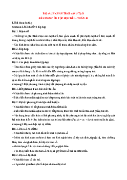 Đề cương ôn tập Cuối kì 1 Toán 10 Chân trời sáng tạo