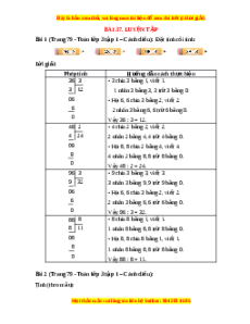 Giải Sgk Toán lớp 3 Bài 37: Luyện tập (Cánh diều)