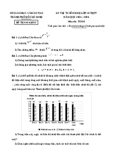 Đề minh họa Toán thi vào lớp 10 TP Hồ Chí Minh 2025