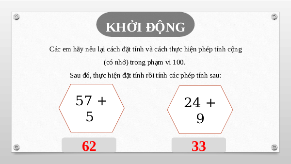 Giáo án Powerpoint Luyện tập trang 62 Toán lớp 2 Cánh diều