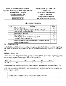 Đề thi HSG Hóa học 11 Trường THPT Chuyên Nguyễn Bỉnh Khiêm - Quảng Nam