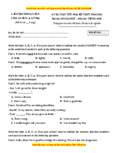 Đề thi thử tốt nghiệp Tiếng Anh Liên trường Huyện Cẩm Xuyên - Hà Tĩnh năm 2024