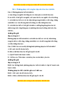 Trắc nghiệm Phương pháp và kĩ năng học tập môn khoa học tự nhiên KHTN 7 Kết nối tri thức