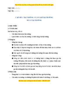 Giáo án Bài 3 KTPL 10 Kết nối tri thức: Thị trường