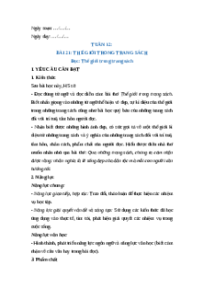 Giáo án Bài 21: Thế giới trong trang sách Tiếng Việt lớp 5 Kết nối tri thức