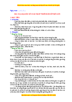 Giáo án Bài 19 Địa lí 10 Chân trời sáng tạo (2024): Dân số và sự phát triển dân số thế giới
