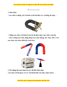 Lý thuyết Khoa học tự nhiên 7 Chân trời sáng tạo Bài 18: Nam châm