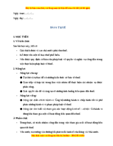 Giáo án Bài 6 KTPL 10 Kết nối tri thức: Thuế