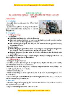 Giáo án Bài 9 Địa lí 11 Kết nối tri thức (2024): Liên minh Châu Âu một liên kết kinh tế khu vực lớn