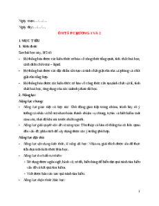 Giáo án Ôn tập chương 1,2 Hóa học 12 Chân trời sáng tạo