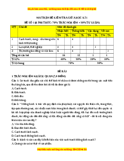 Đề thi giữa kì 1 KTPL 11 Cánh diều (đề 1)