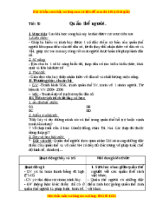 Giáo án Quần thể người Sinh học 9