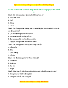 Trắc nghiệm Bài 13 đến thế kỉ X Lịch sử 6 Kết nối tri thức: Giao lưu văn hóa ở Đông Nam Á từ đầu Công nguyên