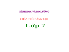 Giáo án Powerpoint Diện tích xung quanh và thể tích của hình hộp chữ nhật, hình lập phương Toán 7 Chân trời sáng tạo