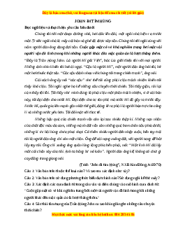 Phiếu bài tập Tuần 4 John đi tìm Hùng Ngữ văn 6