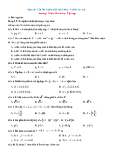 Bài tập ôn tập + Đề kiểm tra Toán 10 Cánh diều chương 1