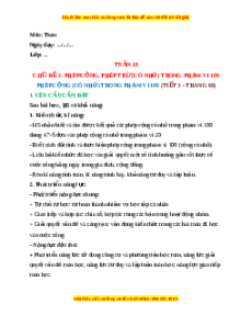 Giáo án Phép cộng (có nhớ) trong phạm vi 100 Toán lớp 2 Cánh diều