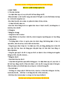 Giáo án Bài 10 Địa lí 11 Chân trời sáng tạo (2024): Liên minh Châu Âu