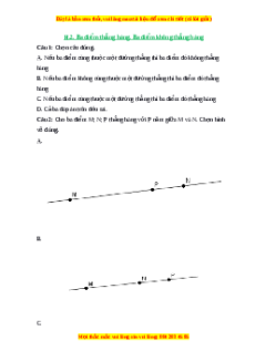 Trắc nghiệm Ba điểm thẳng hàng. Ba điểm không thẳng Toán 6 Chân trời sáng tạo