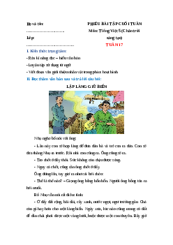 Bài tập cuối tuần Tiếng Việt lớp 5 Chân trời sáng tạo Tuần 17