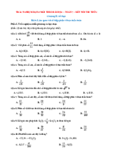 Trắc nghiệm Toán 7 Đúng-Sai, Trả lời ngắn Kết nối tri thức Chương 2