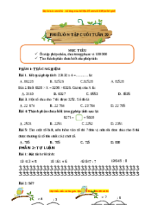 Bài tập cuối tuần Toán lớp 3 Tuần 29 Cánh diều (có lời giải)