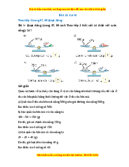 Giải Sgk Toán lớp 3 Bài 31: Gam (Kết nối tri thức)