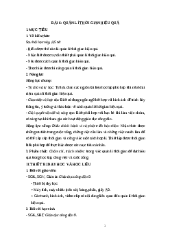 Giáo án Bài 6: Quản lí thời gian hiệu quả Giáo dục công dân 9 Cánh diều