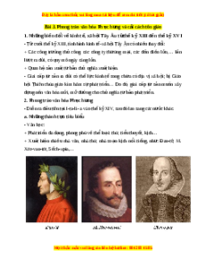 Lý thuyết Lịch sử 7 Kết nối tri thức Bài 3: Phong trào văn hóa Phục hưng và cải cách tôn giáo