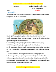 Bài tập cuối tuần Tiếng việt 5 Tuần 16 (có lời giải)