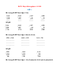 VBT Toán lớp 3 Bài 55 (Kết nối tri thức): Phép trừ trong phạm vi 10 000