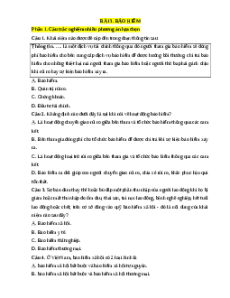 Trắc nghiệm Bài 3: Bảo hiểm Kinh tế pháp luật 12 Đúng-Sai, Trả lời ngắn 2025
