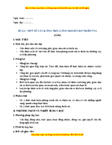 Giáo án Bài 21 Tự nhiên xã hội lớp 2 Cánh diều: Một số cách ứng phó, giảm nhẹ thiên tai