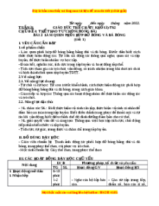Giáo án Bài 3: Làm quen phối hợp đỡ bóng và dẫn bóng Gdtc 3 Cánh diều