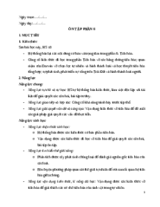 Giáo án Ôn tập Phần 6 Sinh học 12 Cánh diều